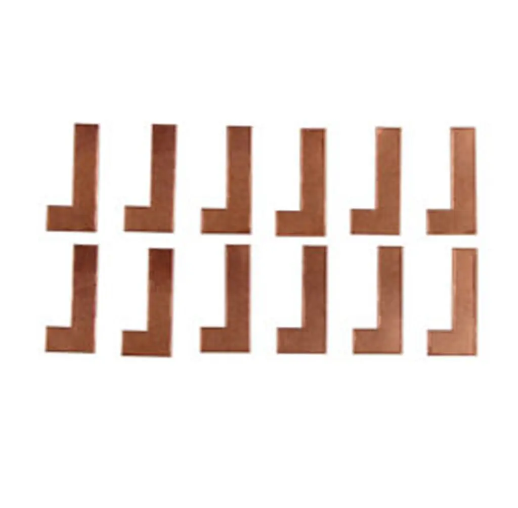Copper foil for torches is used to create a coil that couples with a radio frequency (RF) generator to produce the plasma. Showing 12 pieces of copper foil.