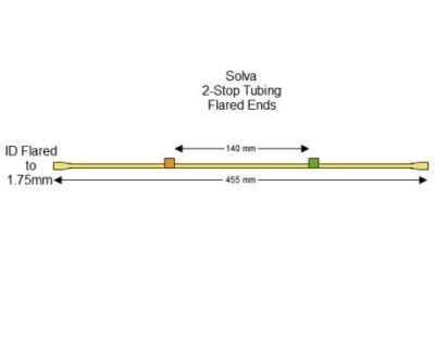 Flared 2-Stop Solva Orange-Green Pump Tubing - PT-2080SVF