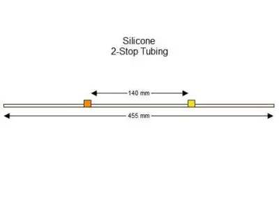 2-Stop Silicone Orange-Yellow Pump Tubing - PT-2100SI