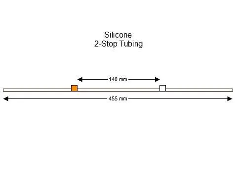 2-stop Silicone Orange-White Pump Tubing - PT-2120SI
