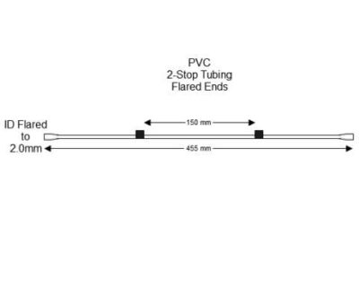 Flared 2-Stop PVC Black-Black Pump Tubing - PT-2130PF