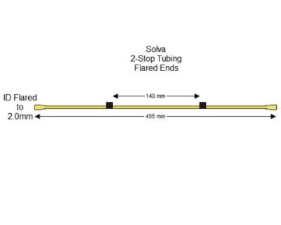 Flared 2-Stop Solva Black-Black Pump Tubing - PT-2130SVF