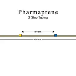 2-stop Pharmaprene Yellow-Blue Pump Tubing