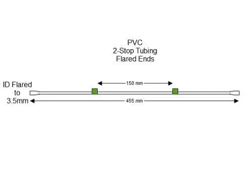 Flared 2-Stop PVC Green-Green Pump Tubing - PT-2250PF