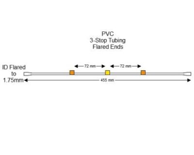 Flared 3-stop PVC Orange-Yellow Pump Tubing -PT-3100PF