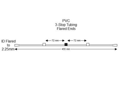 FFlared 3-Stop PVC White-Black Pump Tubing - PT-3150PF