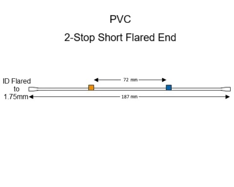 Flared 2-Stop PVC Orange-Blue MPP Tubing - PT-2030PF-S