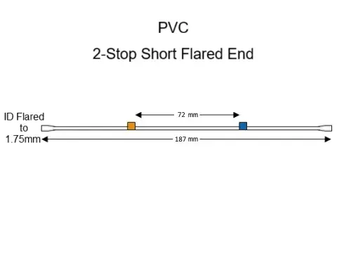 Flared 2-Stop PVC Orange-Blue MPP Tubing - PT-2030PF-S