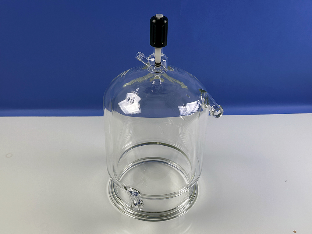 Custom labware at Precision Glassblowing made this seven liter glass reactor possible when nothing off the shelf fit.