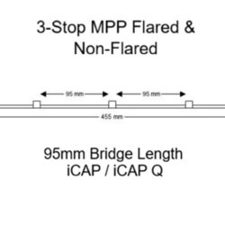 Mini Peri Pump Tubing 3 Stop, 95mm Bridge Length, Flared & Non-Flared